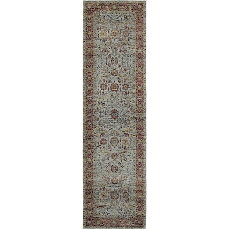 Oriental Weavers Oriental Weavers Andorra 7155A 2x8 Runner - Blue/ Red-Nylon/PolyP A7155A067253ST